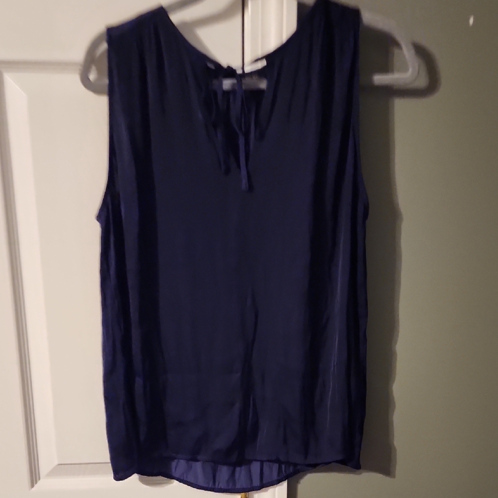 Navy Blue silk Banana Republic Sleeveless Women's Top